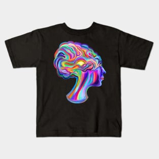 Psychedelic Creative Brainstorm Girl Kids T-Shirt